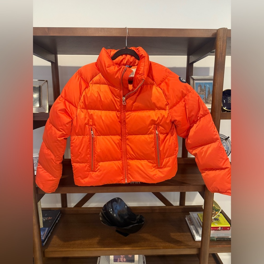 Tory Burch Sport Orange Puffer Jacket - Picture 3 of 7